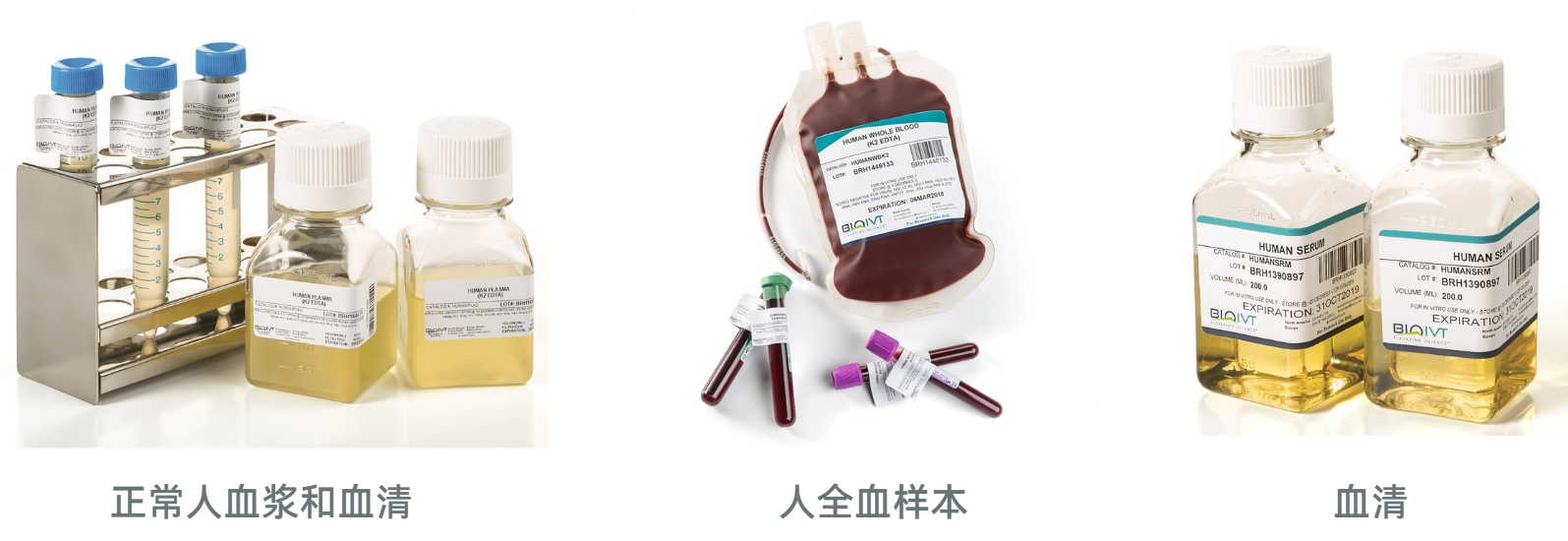 BioIVT品牌提供人源全血/血浆/血清
