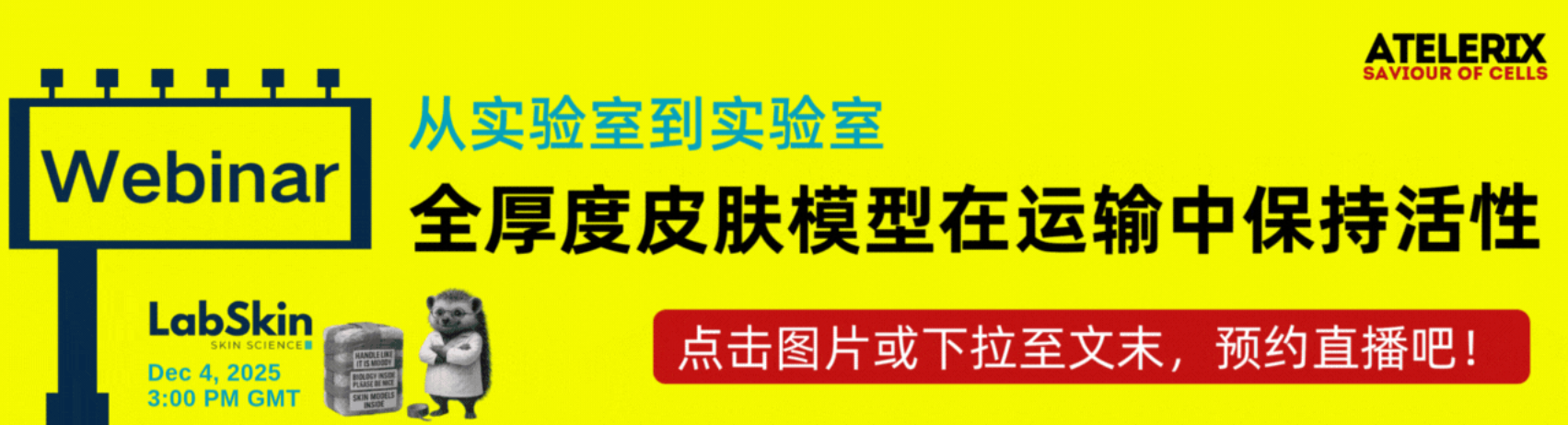 Atelerix&LabSkin联合开展12.4线上技术研讨会 Atelerix&LabSkin联合开展12.4线上技术研讨会