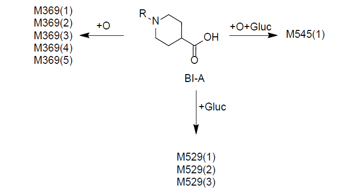 BI-A的预测代谢途径