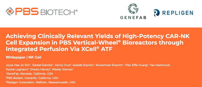 PBS Biotech、GeneFab与Repligen联合发布CAR-NK细胞扩增白皮书