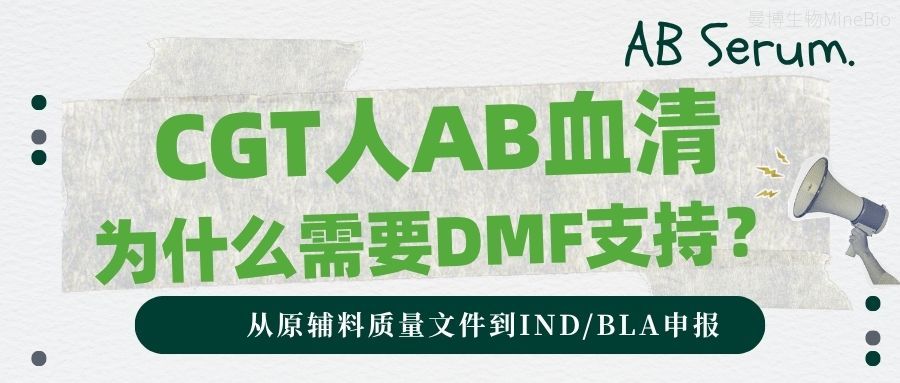 CGT 人 AB 血清为什么需要 DMF 支持?从原辅料质量文件到 IND/BLA 申报