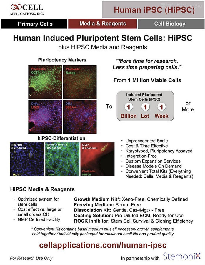 Human iPSC 产品资料