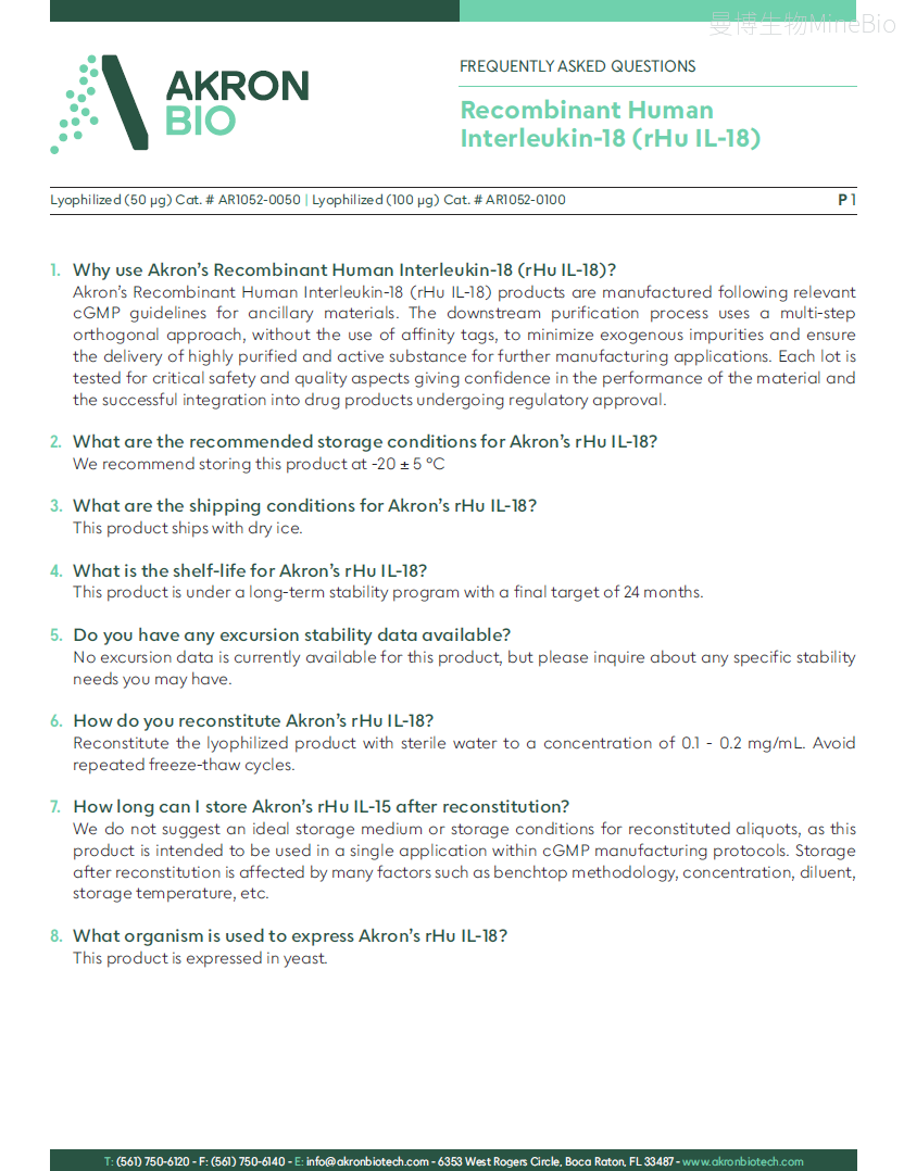AR1052-FAQ-rHu-IL-18